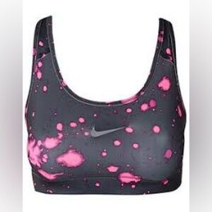 Nike Women’s Pro Classic Sports Bra Grey Pink Size Small